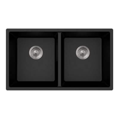 black kitchen sink