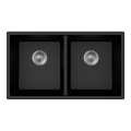 HGY010 black granite kitchen sinks double bowl sink 