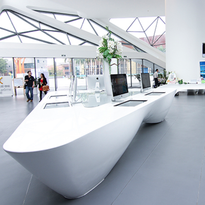 white acrylic solid surface countertops
