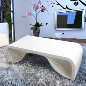 white acrylic cofee table