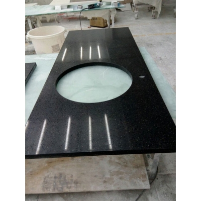 black quartz stone countertops