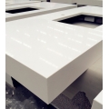 Chemical Resistant white sparkle quartz countertops for kitchen 