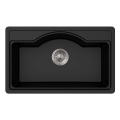 black undermount composite granite kitchen sink 